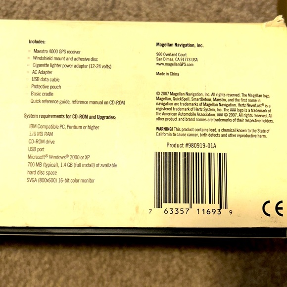 Magellan Maestro 4000 Portable GPS System - Picture 11 of 12